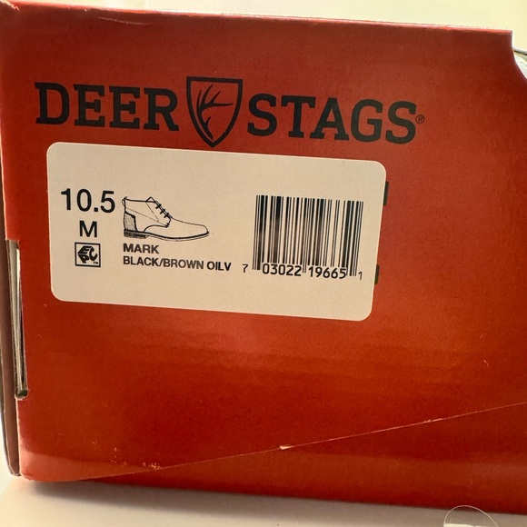 DEER STAGS Mens Black brown Cushioned Mark Almond Toe Dress Chukka Boots 10.5 M - Picture 9 of 9